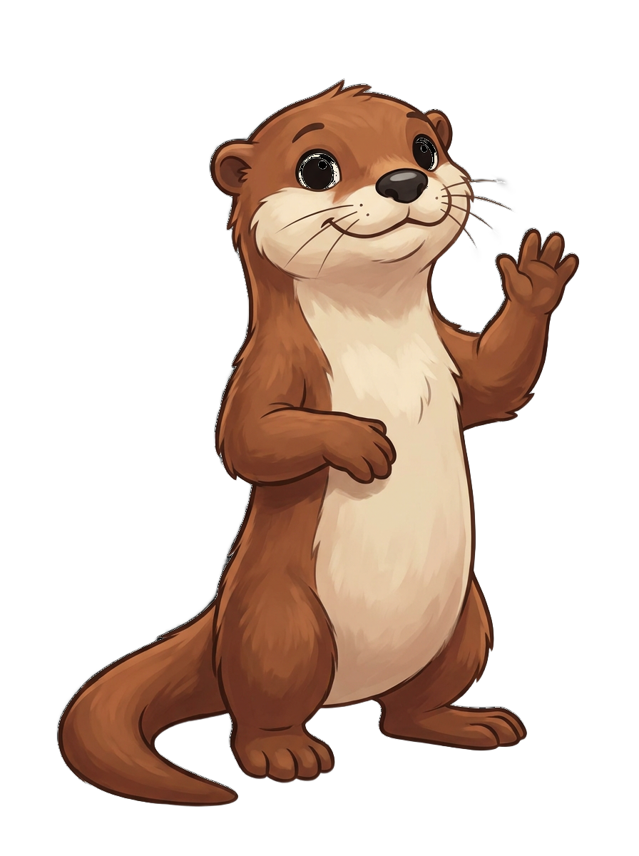 La loutre Rivia accueille les visiteurs